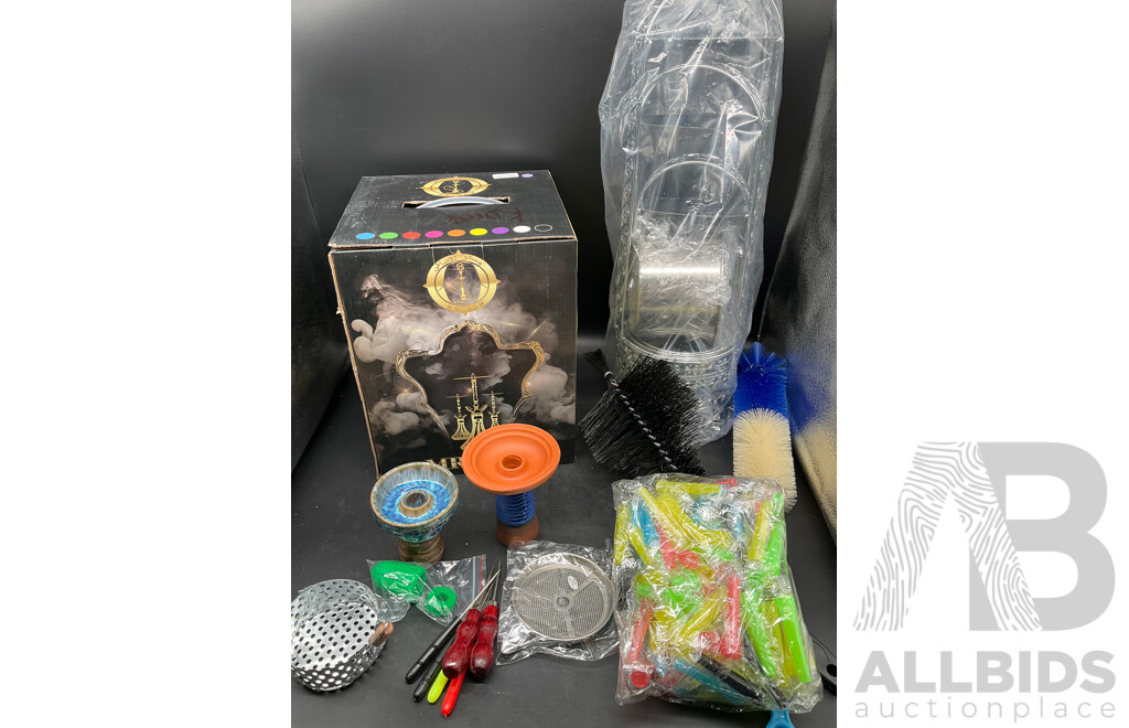 Mr. Tom Purple Glass Shisha Hookah  with Accessories
