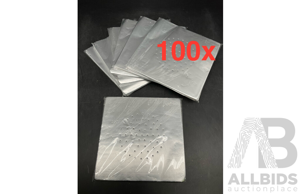 Silver Shisha Hookah Paper Pre Cut Foil Sheet with Holes - Lot of 100