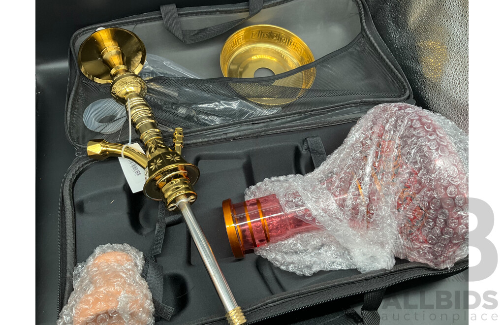 ALQASR Glass Shisha Hookah in Carry Bag