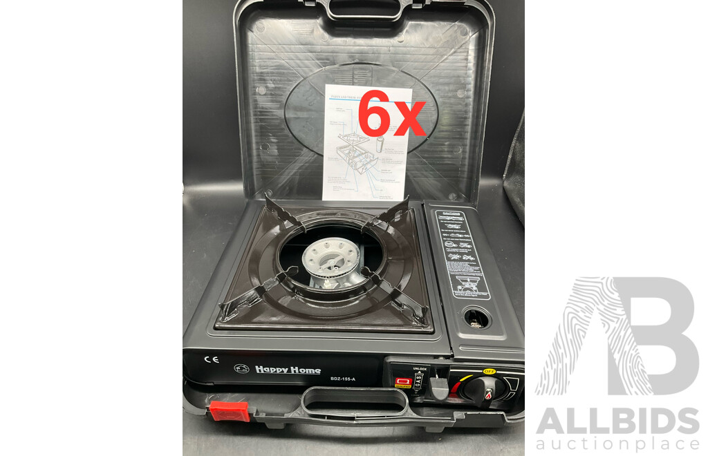HAPPY HOME Multi Purpose Outdoor Cassette Gas Stove - Lot of 6