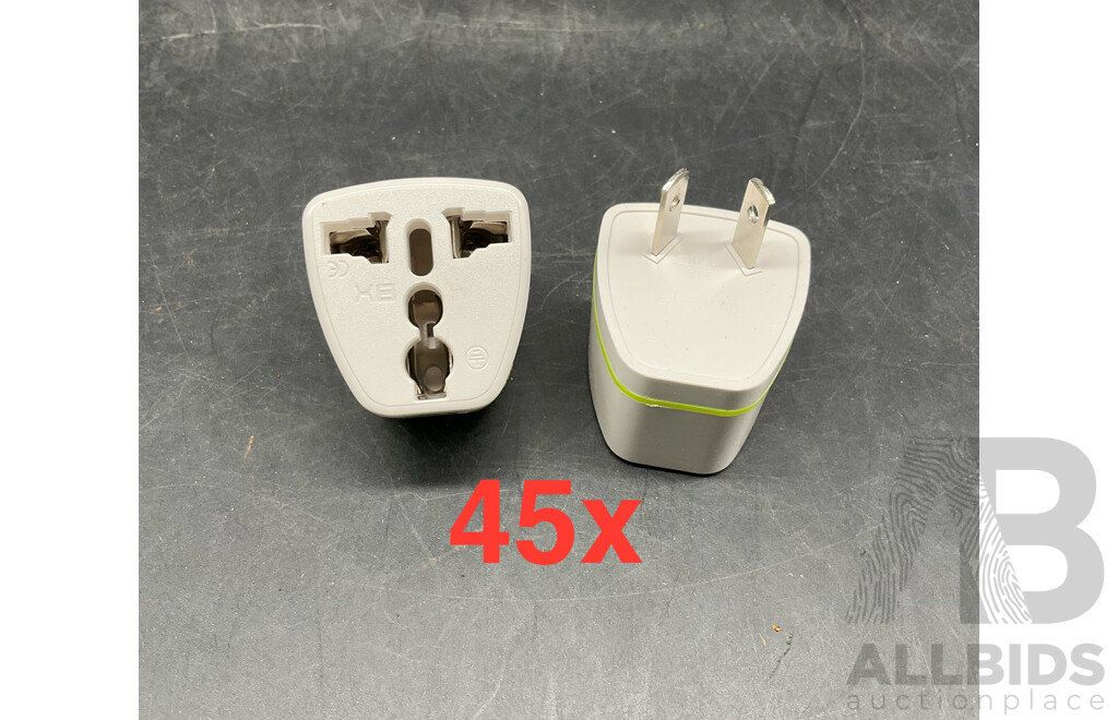 US UK EU Universal to AU Australia AC Power Adapter Plug Travel Converter - Lot of 45