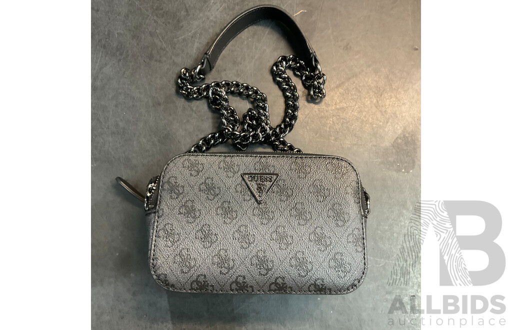 GUESS Black & Grey Cross Body Bag