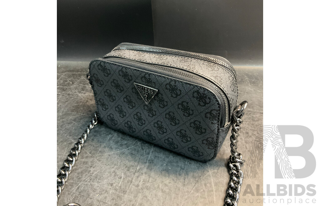 GUESS Black & Grey Cross Body Bag