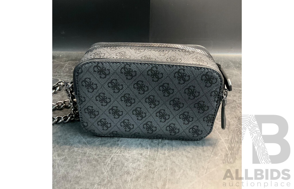 GUESS Black & Grey Cross Body Bag