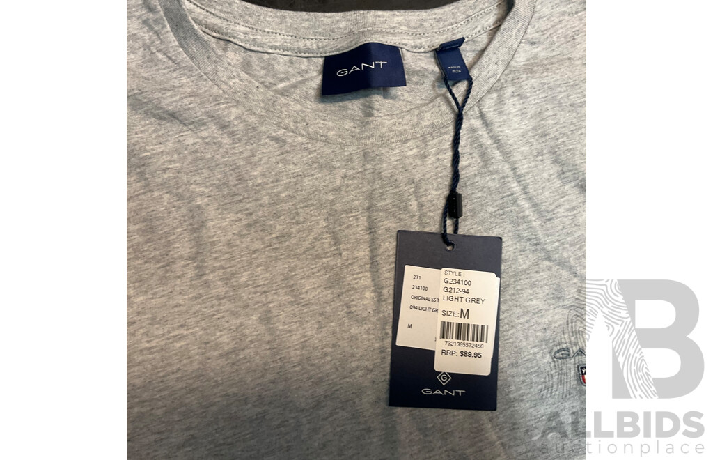 TOMMY HILFIGER, GANT & Assorted Women/Men's T-Shirt & POLO Shirt - SizeM/ L/XXL - Lot of 9