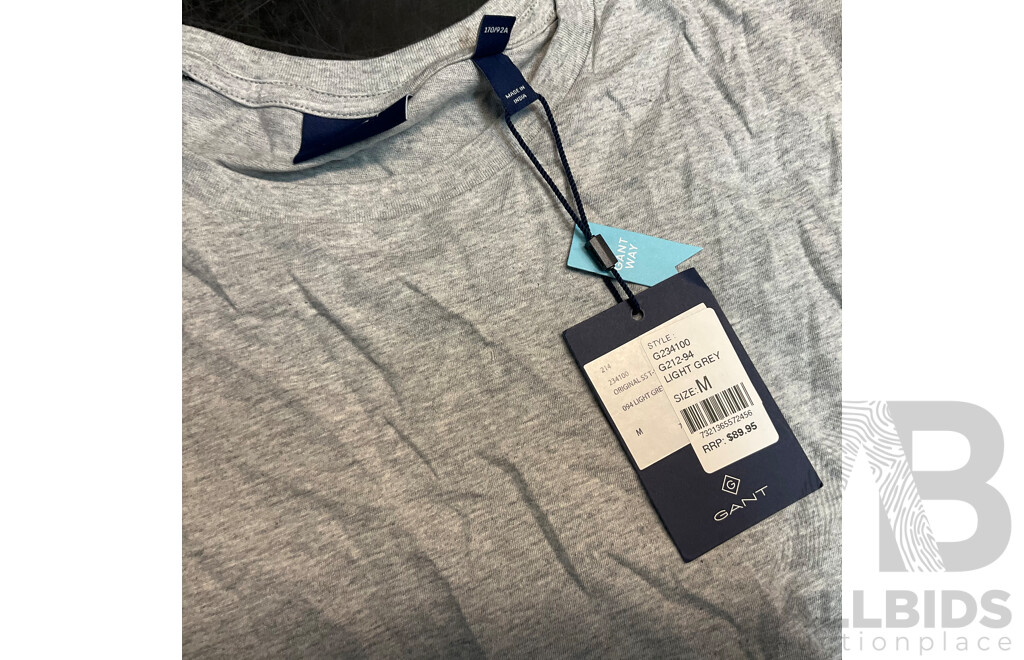 TOMMY HILFIGER, GANT & Assorted Women/Men's T-Shirt & POLO Shirt - SizeM/ L/XXL - Lot of 9