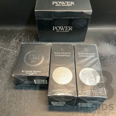 DAVIDOFF, SHANE WARNE, POWER EauDe Toilette - Lot of 4