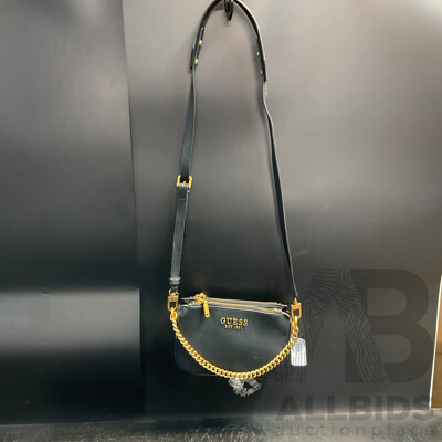 GUESS Fynna Mini Black/Mochal Logo Crossbody Bag