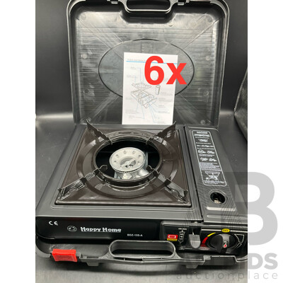 HAPPY HOME Multi Purpose Outdoor Cassette Gas Stove - Lot of 6