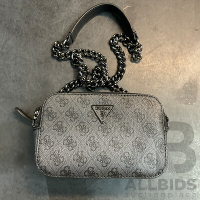 GUESS Black & Grey Cross Body Bag