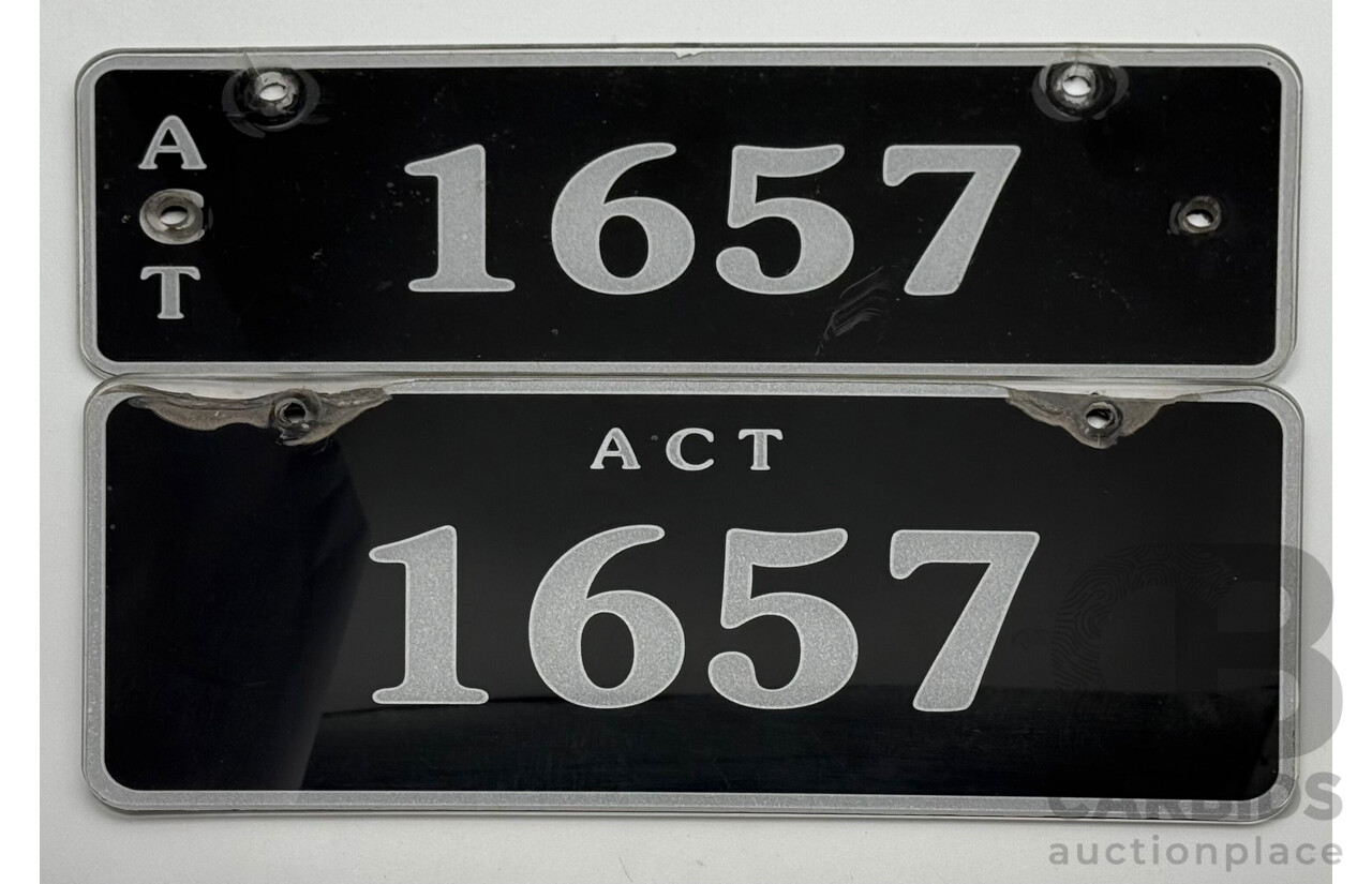 ACT 4-Digit Number Plate - 1657