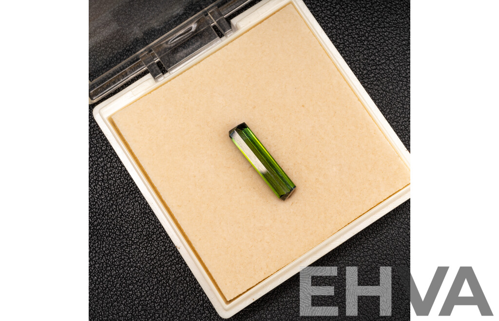 Green Tourmaline, Natural Unset Emerald Cut Gemstone, 6.95ct