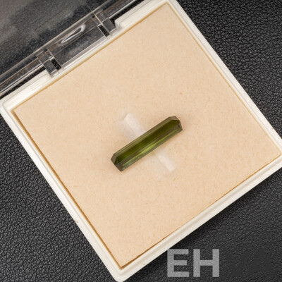 Green Tourmaline, Natural Unset Emerald Cut Gemstone, 6.95ct