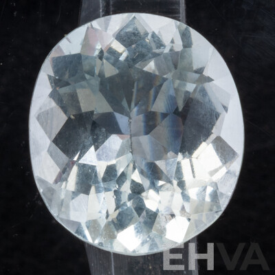 Aquamarine, Palest Blue Natural Oval Cut Unset Gemstone, 3.65ct