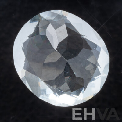 Aquamarine, Palest Blue Natural Oval Cut Unset Gemstone, 3.65ct