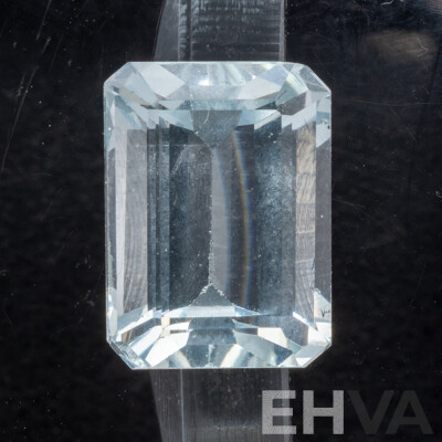 Aquamarine, Palest Blue Natural Unset Emerald Cut Gemstone, 4.15ct
