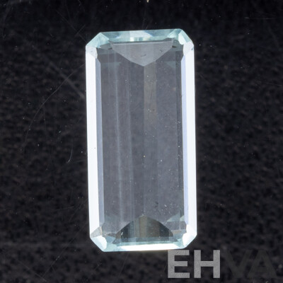 Aquamarine, Natural Unset Elongated Emerald Cut Gemstone, 2.30ct