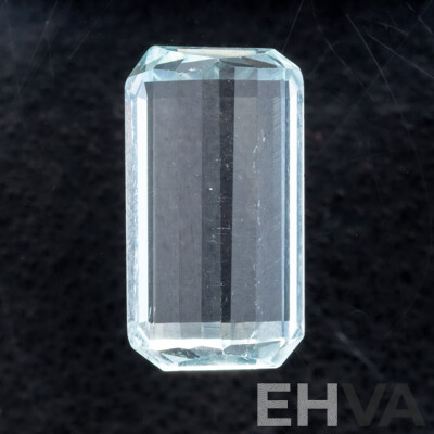Aquamarine, Pale Blue Unset Natural Elongated Emerald Cut Gemstone, 2.75ct