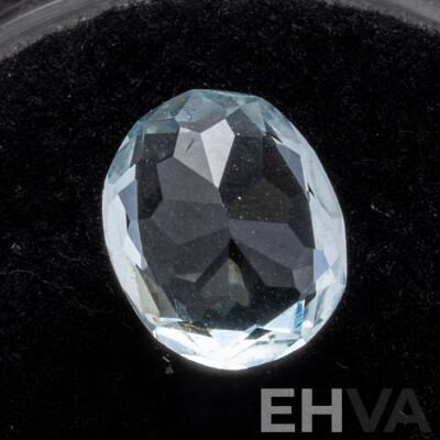 Aquamarine, Pale Blue Natural Oval Cut Gemstone, 1.35ct