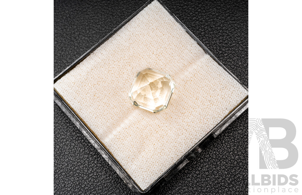 Yellow Beryl, Unset Lemon Ascher Cut Gemstone, 11.60ct
