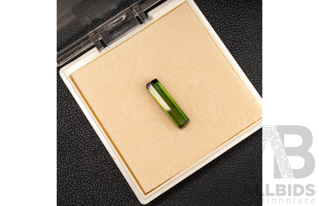 Green Tourmaline, Natural Unset Emerald Cut Gemstone, 6.95ct