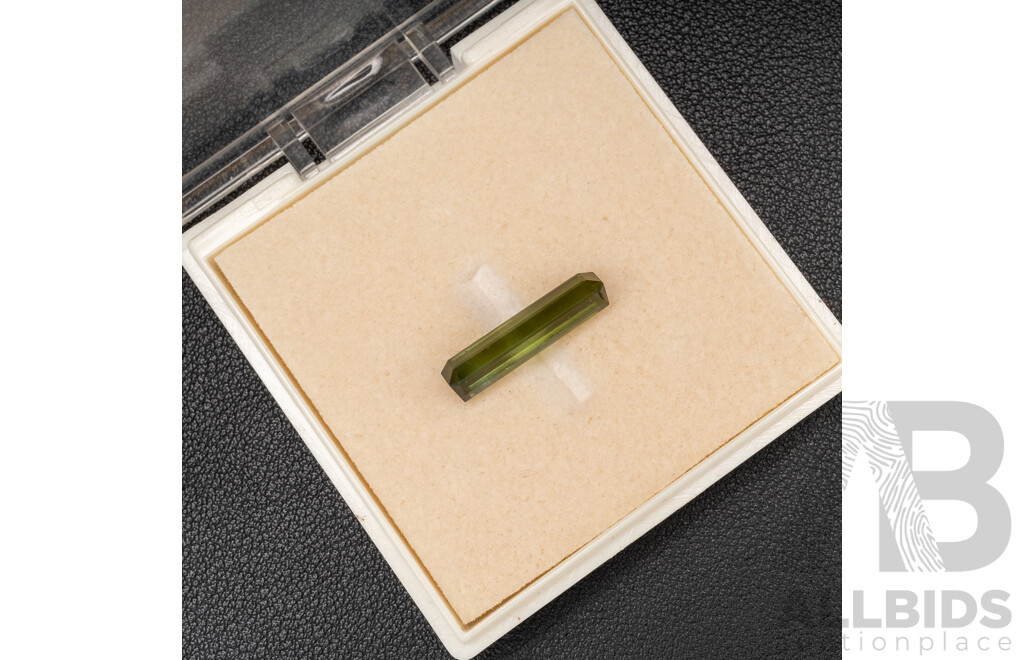 Green Tourmaline, Natural Unset Emerald Cut Gemstone, 6.95ct