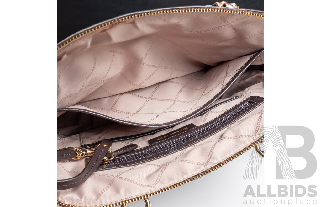 Michael Kors Hudson Signature Large Dome Satchel Handbag
