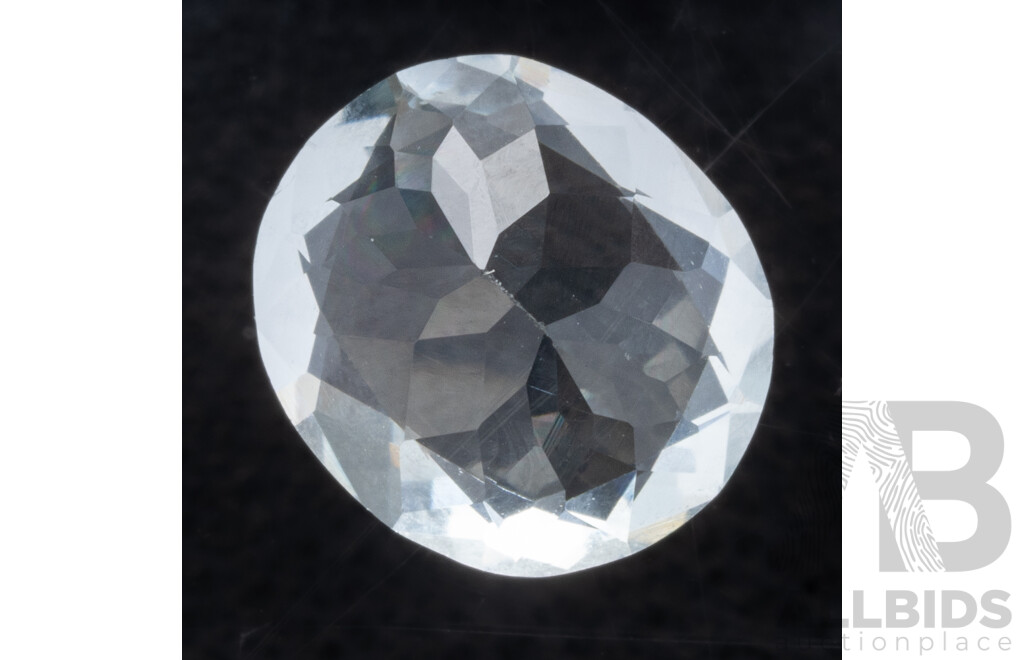 Aquamarine, Palest Blue Natural Oval Cut Unset Gemstone, 3.65ct