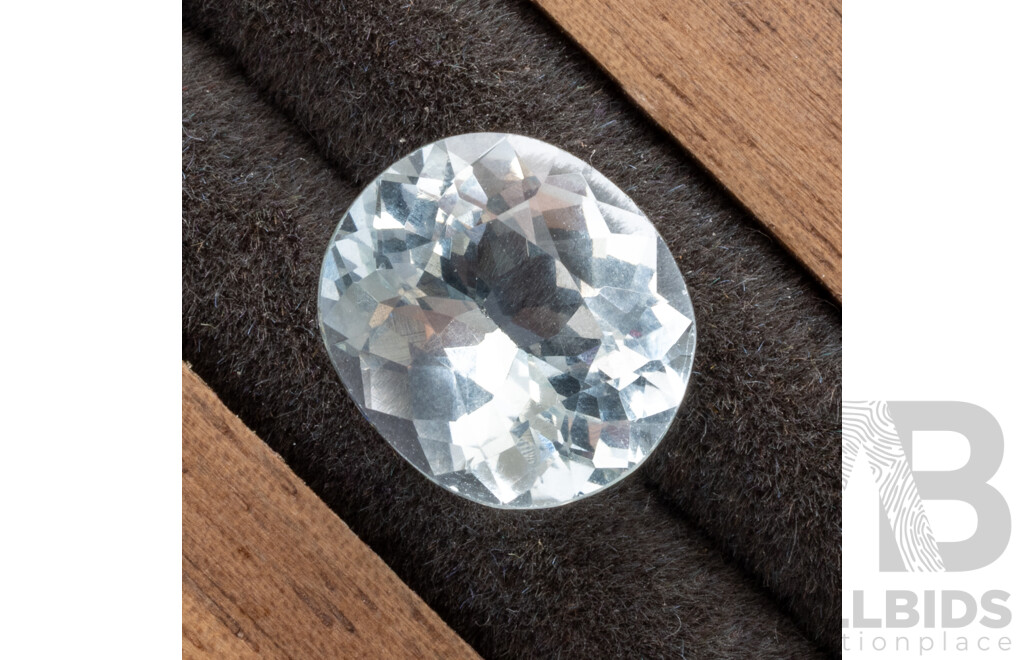 Aquamarine, Palest Blue Natural Oval Cut Unset Gemstone, 3.65ct