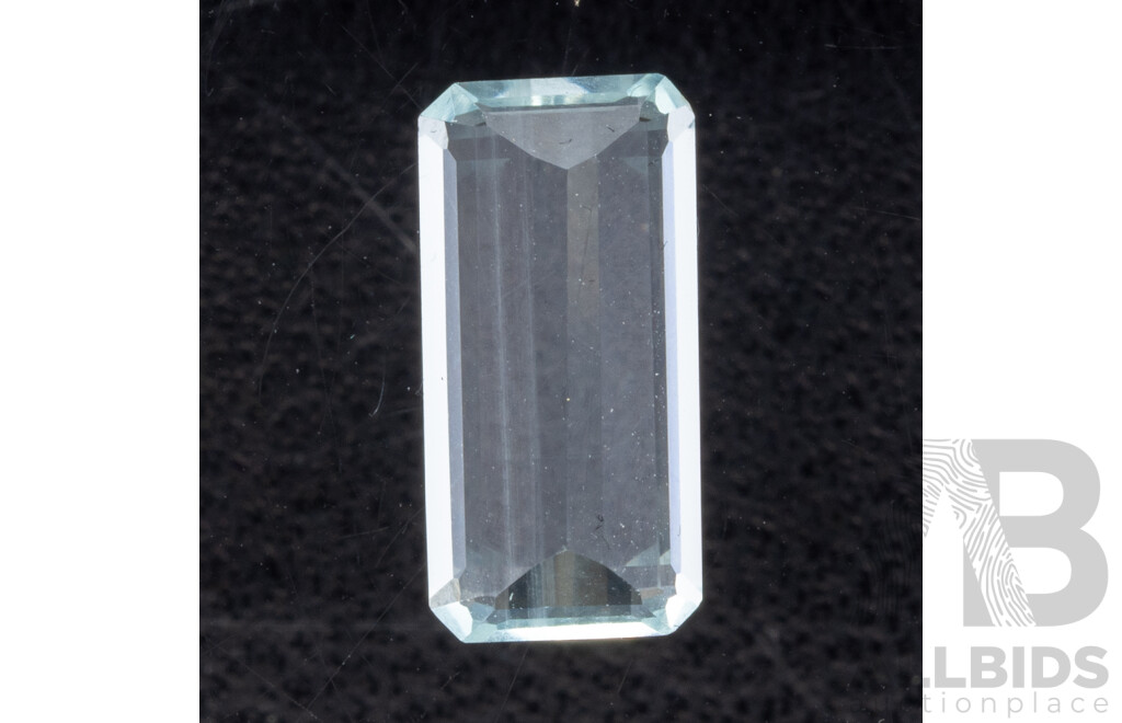 Aquamarine, Natural Unset Elongated Emerald Cut Gemstone, 2.30ct