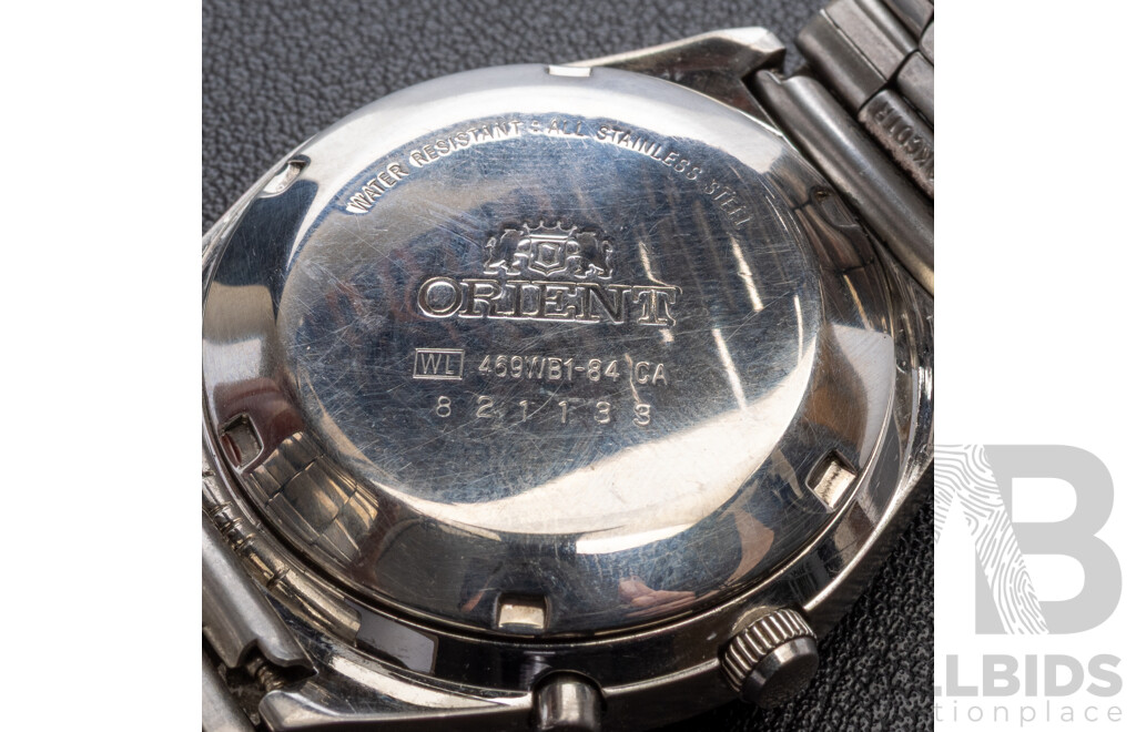 Orient 3 Star Crytal 21 Jewels Automatic Watch, 469WB1-84 CA, Black Dial, Vintage Circa 1980's