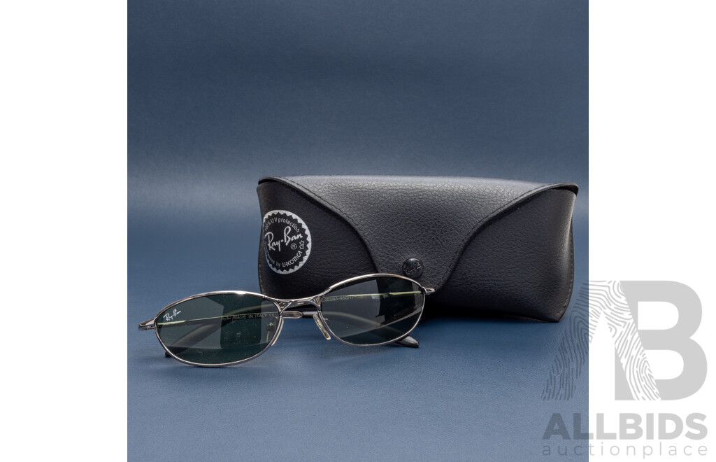 Ray-ban Sunglasses, RB3119 003/61 55 17, Silver with Green Lenses