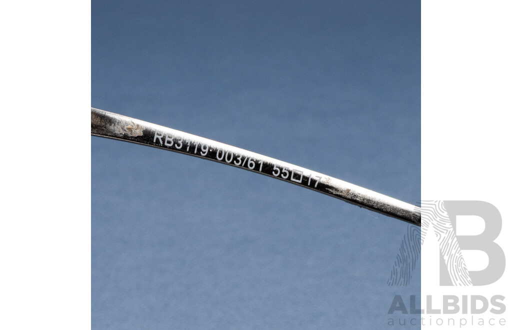 Ray-ban Sunglasses, RB3119 003/61 55 17, Silver with Green Lenses