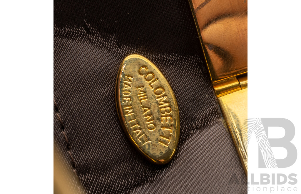 Colombetti Milano Grey Snake Skin Evening Bag, Made in Milano