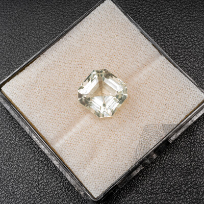 Yellow Beryl, Unset Lemon Ascher Cut Gemstone, 11.60ct