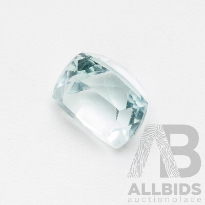 Aquamarine, Unset Light Blue Cushion Cut Gemstone, 2.15ct