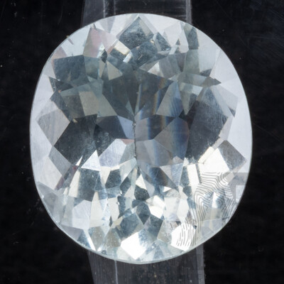 Aquamarine, Palest Blue Natural Oval Cut Unset Gemstone, 3.65ct