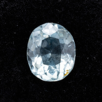 Aquamarine, Pale Blue Natural Oval Cut Gemstone, 1.35ct