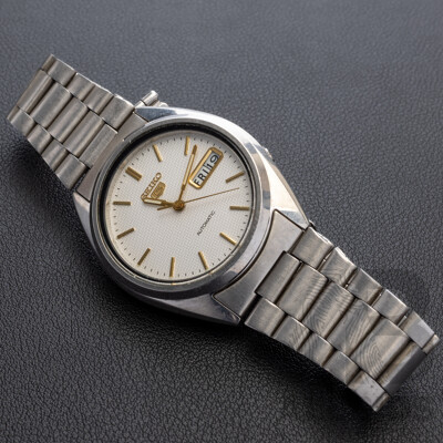 Seiko 5 Automatic Vintage Watch, S726-3040, 35mm, white dial