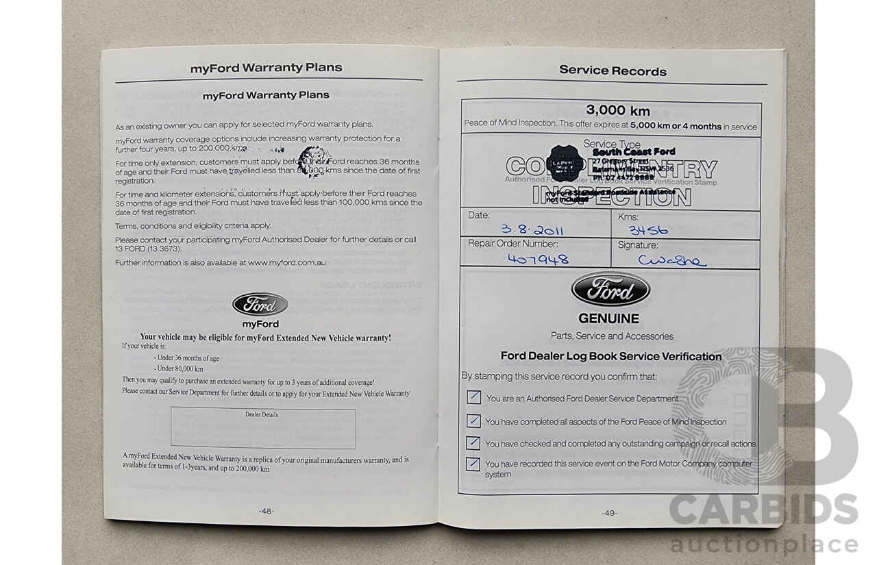 6/2011 Ford Territory Titanium (rwd) SZ 4d Wagon Brown 2.7L