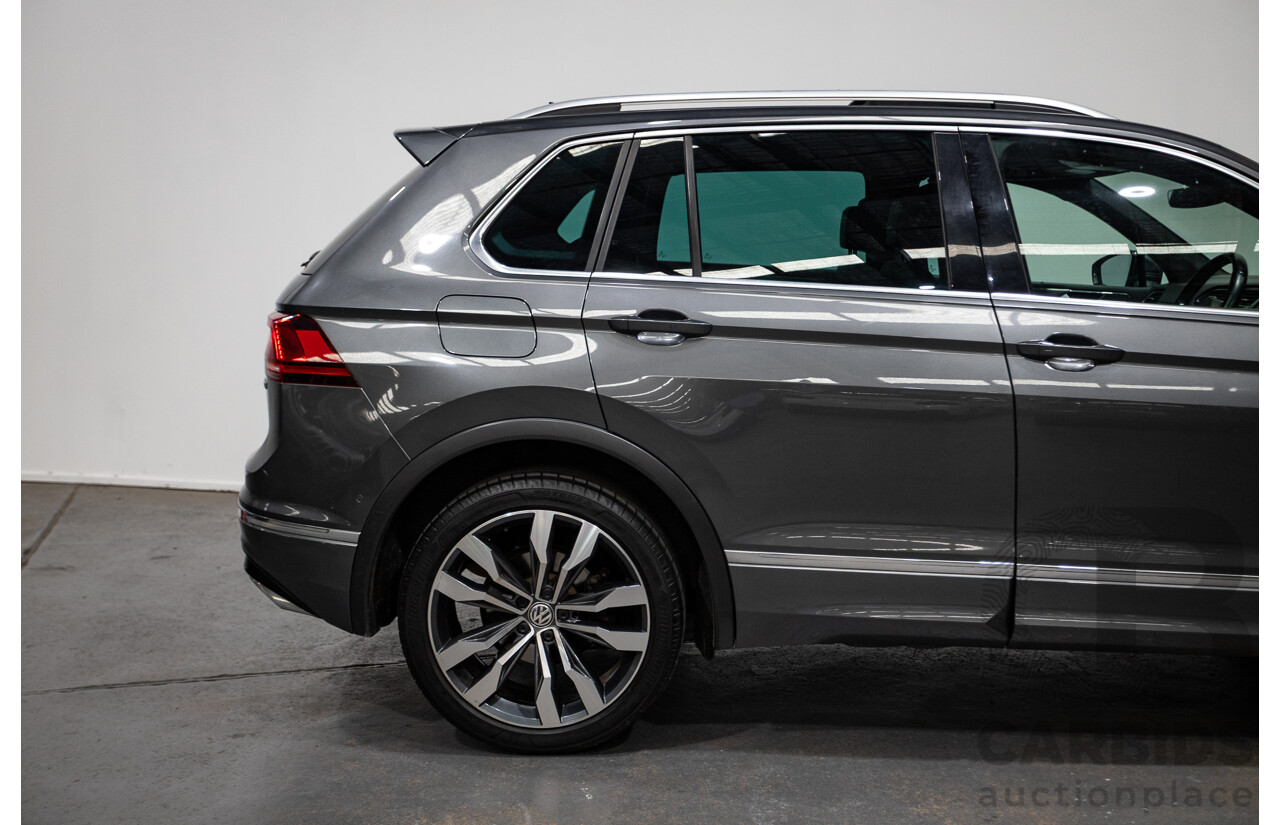 05/2018 Volkswagen Tiguan 162 TSI Highline R-Line Pack (AWD) 5NA MY18 4D Wagon Indium Grey Turbo 2.0L