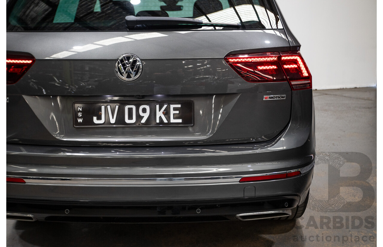05/2018 Volkswagen Tiguan 162 TSI Highline R-Line Pack (AWD) 5NA MY18 4D Wagon Indium Grey Turbo 2.0L