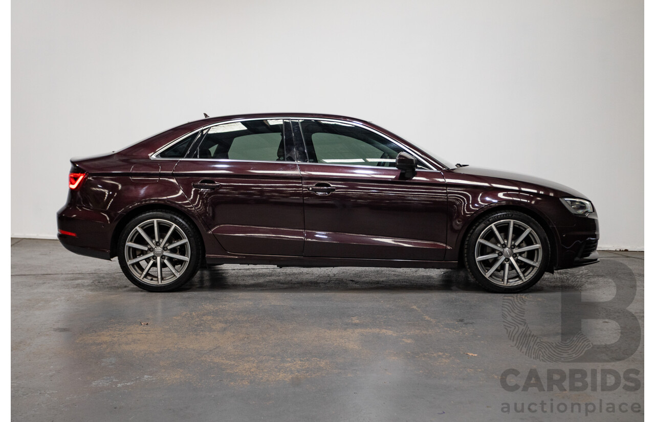 6/2014 Audi A3 1.4 TFSI Attraction COD 8V MY14 4d Sedan Shiraz Red Metallic Turbo 1.4L