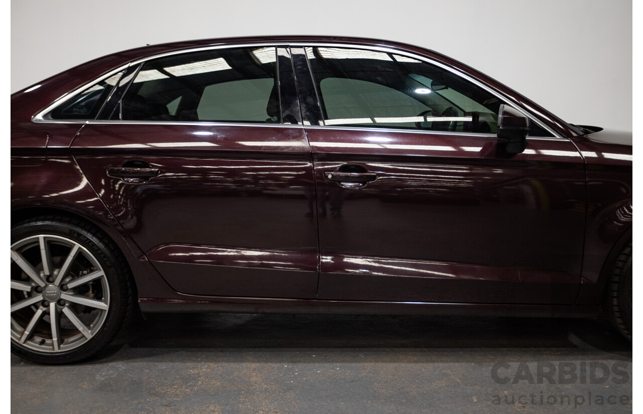 6/2014 Audi A3 1.4 TFSI Attraction COD 8V MY14 4d Sedan Shiraz Red Metallic Turbo 1.4L