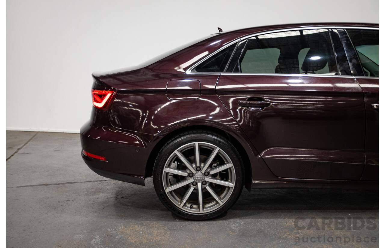 6/2014 Audi A3 1.4 TFSI Attraction COD 8V MY14 4d Sedan Shiraz Red Metallic Turbo 1.4L
