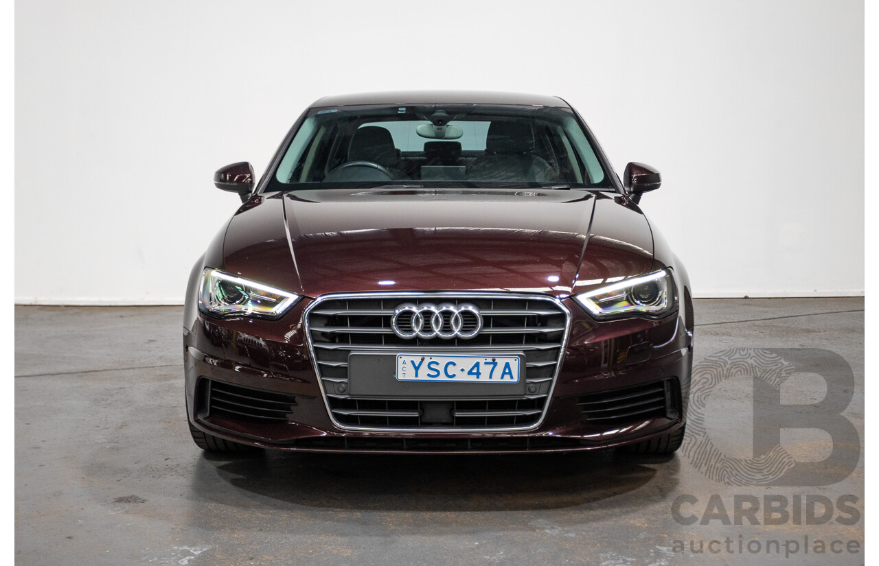 6/2014 Audi A3 1.4 TFSI Attraction COD 8V MY14 4d Sedan Shiraz Red Metallic Turbo 1.4L