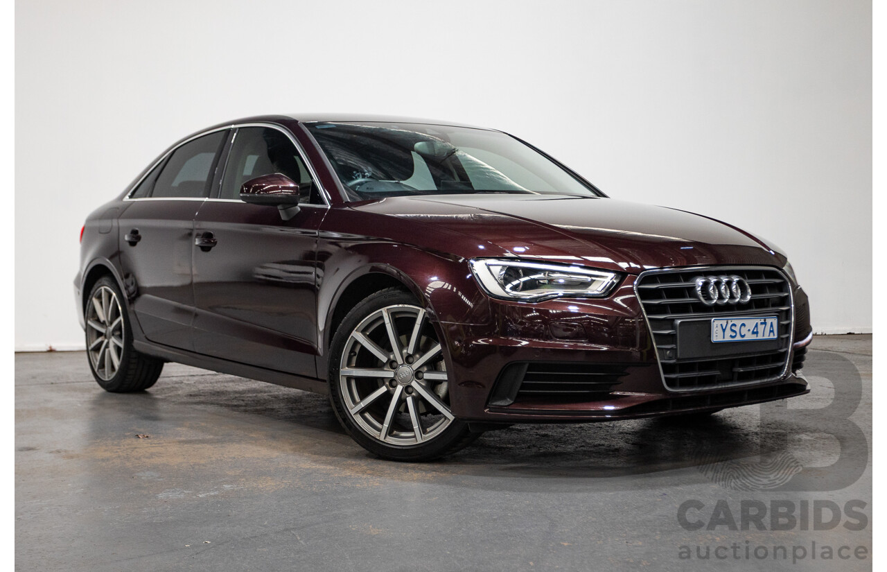 6/2014 Audi A3 1.4 TFSI Attraction COD 8V MY14 4d Sedan Shiraz Red Metallic Turbo 1.4L