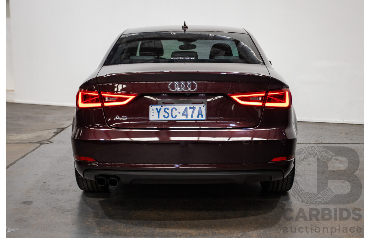 6/2014 Audi A3 1.4 TFSI Attraction COD 8V MY14 4d Sedan Shiraz Red Metallic Turbo 1.4L