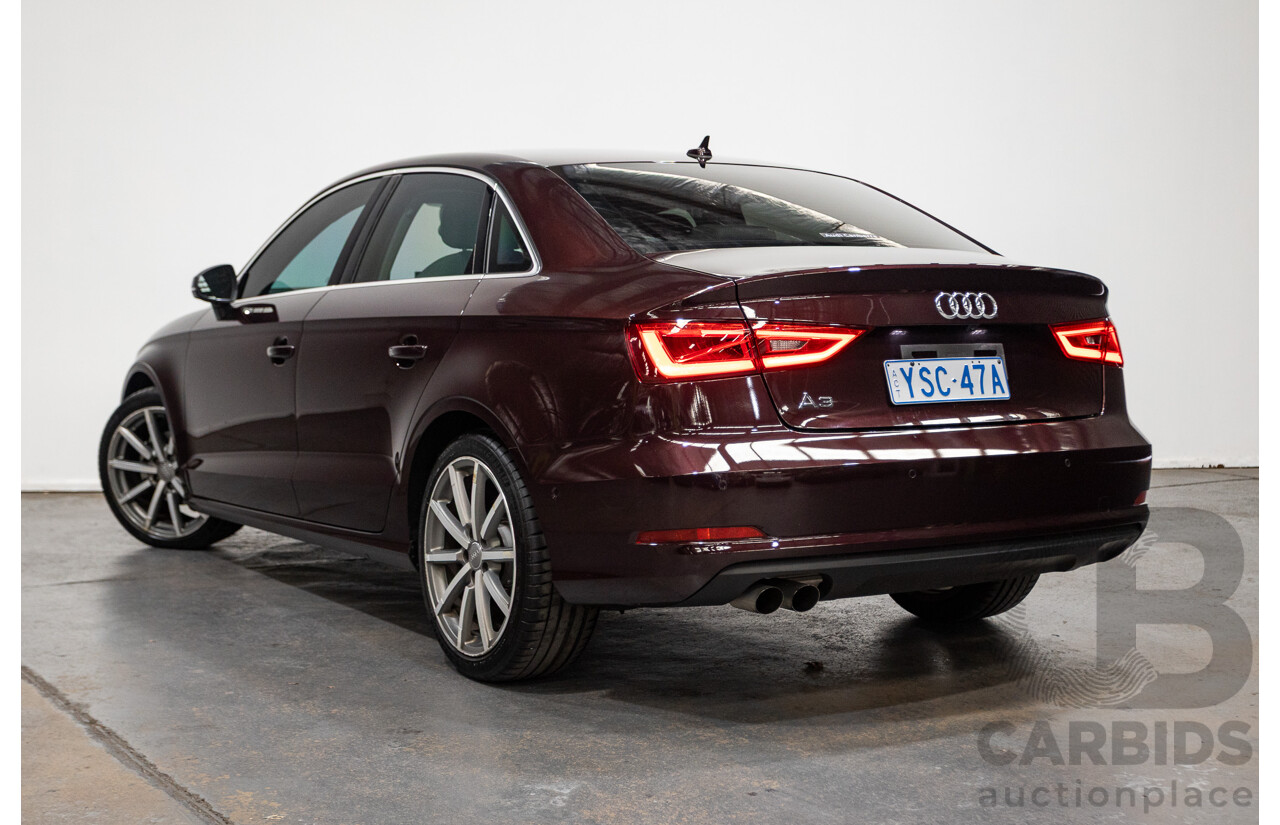 6/2014 Audi A3 1.4 TFSI Attraction COD 8V MY14 4d Sedan Shiraz Red Metallic Turbo 1.4L