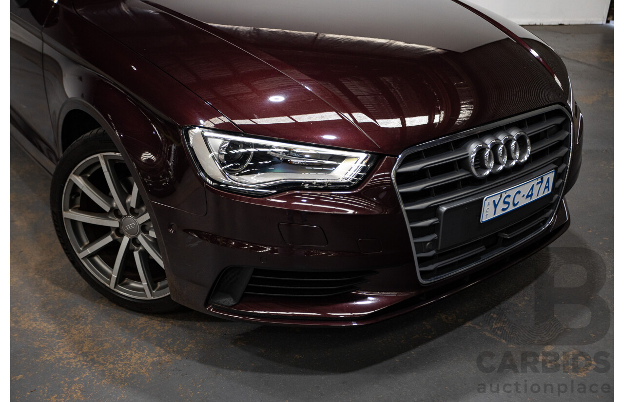 6/2014 Audi A3 1.4 TFSI Attraction COD 8V MY14 4d Sedan Shiraz Red Metallic Turbo 1.4L